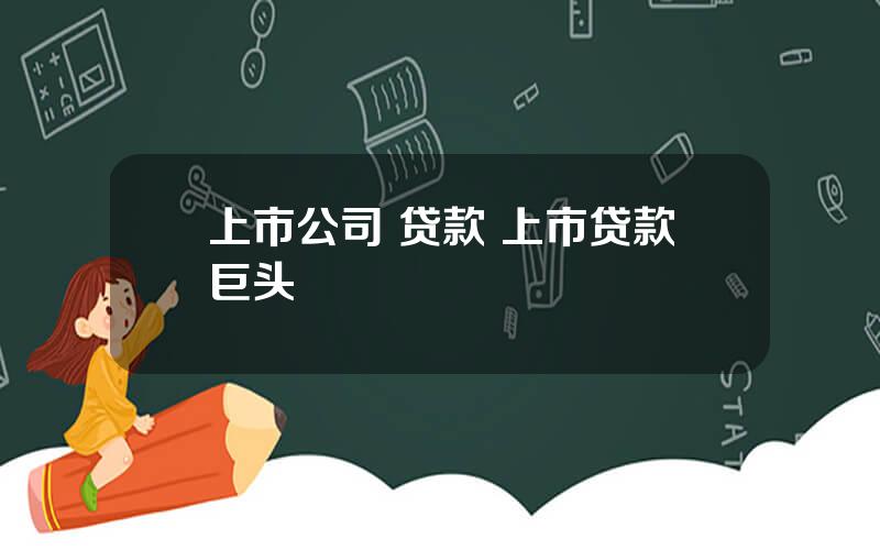 上市公司 贷款 上市贷款巨头